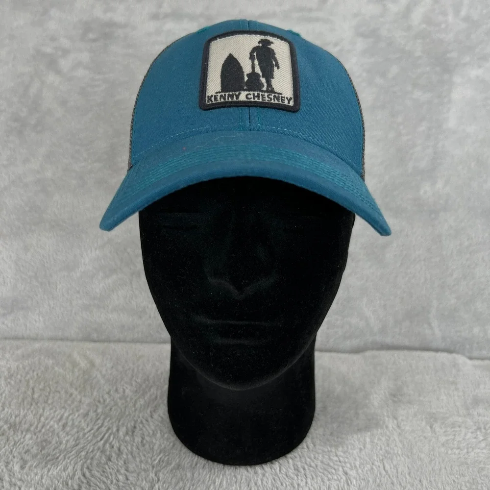 Kenny Chesney Trucker Hat Teal Legacy Patch Country Music Concert Mesh Snapback